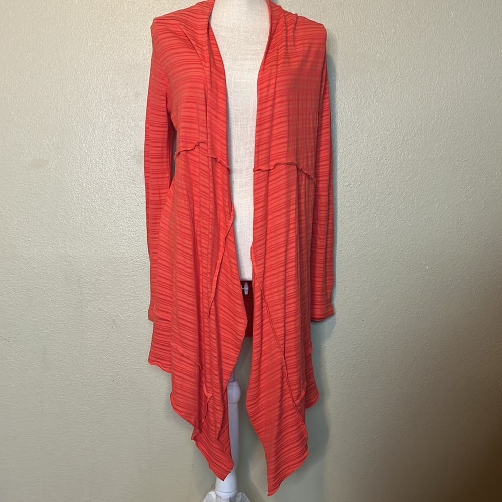 Soft Surroundings Orange Pink Cardigan Size Small‎